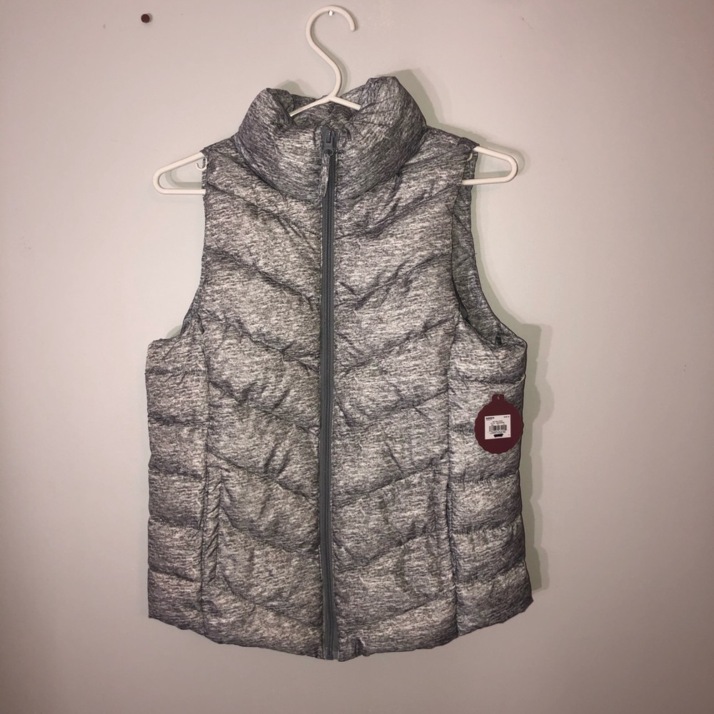 Gray puffer vest